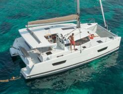 Cat Lucia 40 available for charter in Adakoy Marina