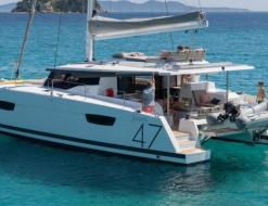 Catamaran Saona 47 for charter in Yacht Haven Marina Phuket