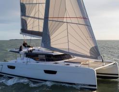 Catamaran Saona 47 available for charter in Cucumber Beach Marina