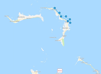 Marsh Harbour - Abaco Island 7 days Sailing Itinerary Bahamas