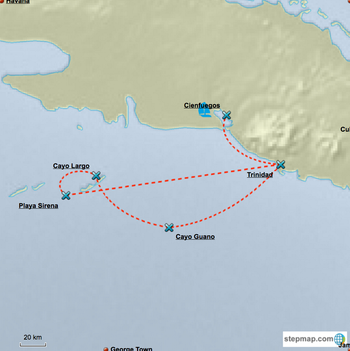 Sailing Route Suggestion Cuba - 7 Days Itinerary Cienfuegos to Cayo Largo Sailing Route Suggestion Cuba - 7 Days Itinerary Cienfuegos to Cayo Largo
